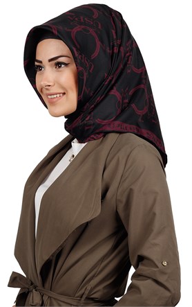 102-0030-07 U.S POLO ASSN EŞARP SİYAH BORDO