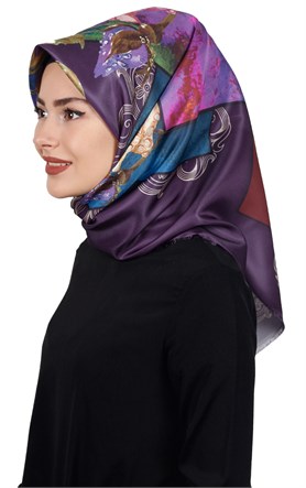 Piramit Tafta Dijital Eşarp 1918-6