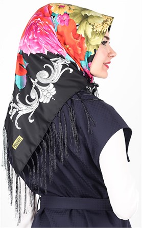 111-0013-14 PİRAMİT PÜSKÜLLÜ EŞARP