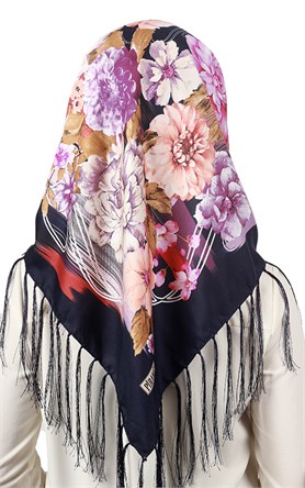 111-0022-01 PİRAMİT PÜSKÜLLÜ EŞARP