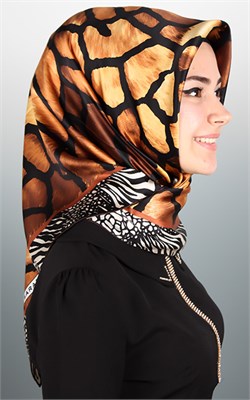 1446-11  SARAR İPEK SİYAH KAHVE