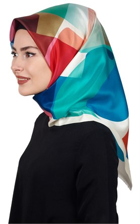 Piramit Tafta Dijital Eşarp 1917-5