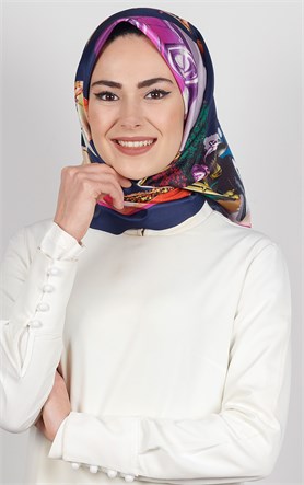 Piramit Tafta Dijital Eşarp 1922-4