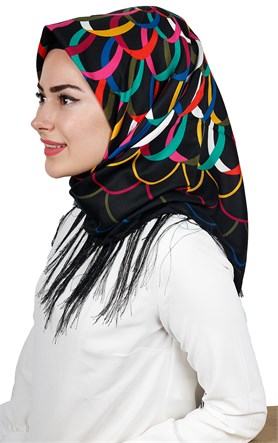 111-0021-09 PİRAMİT PÜSKÜLLÜ EŞARP