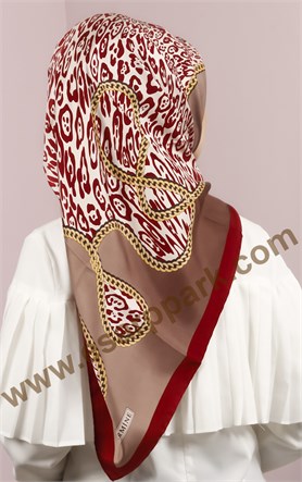 3559-24 ARMİNE İPEK VİZON BORDO