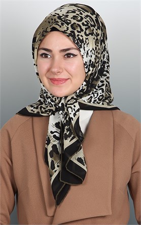 Piramit Krep Eşarp 116-0006-06 Yeşil