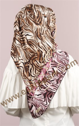 3635-14 ARMİNE İPEK LİLA KAHVE