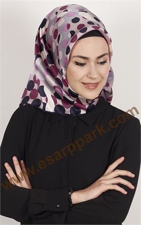 3637-4 ARMİNE İPEK PUDRA LACİVERT