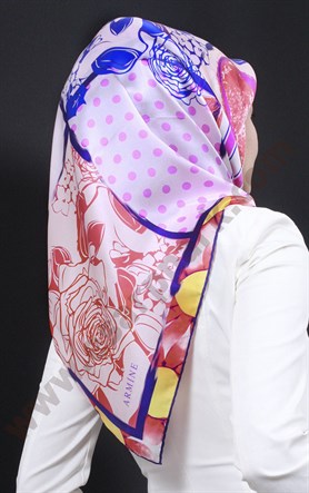 3871-28 ARMİNE İPEK SAKS NAR ÇİÇEĞİ