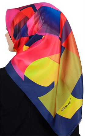 Piramit Tafta Dijital Eşarp 1917-8