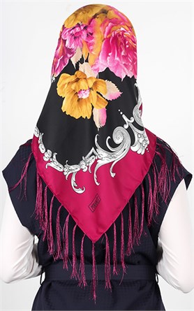 111-0013-13 PİRAMİT PÜSKÜLLÜ EŞARP