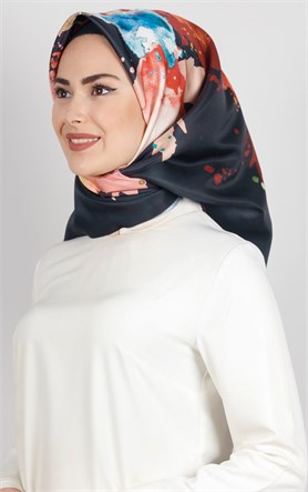 Piramit Tafta Dijital Eşarp 1921-12