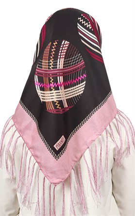 111-0016-02 PİRAMİT PÜSKÜLLÜ EŞARP