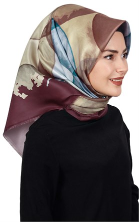 Piramit Tafta Dijital Eşarp 1914-3