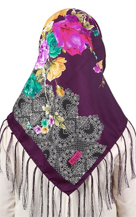 111-0018-04 PİRAMİT PÜSKÜLLÜ EŞARP