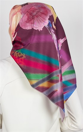 Piramit Tafta Dijital Eşarp 1924-7