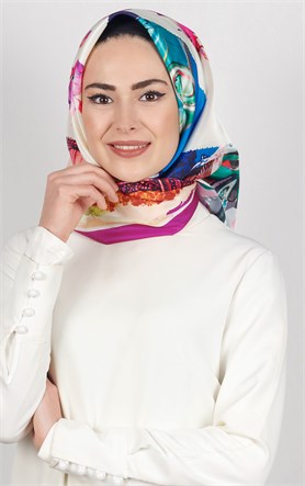 Piramit Tafta Dijital Eşarp 1922-6