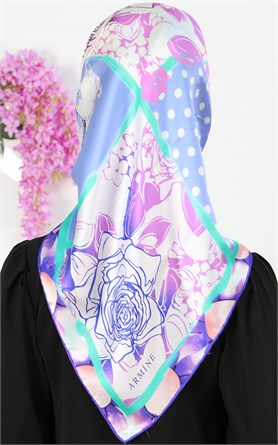 3871-01 ARMİNE İPEK MOR LİLA