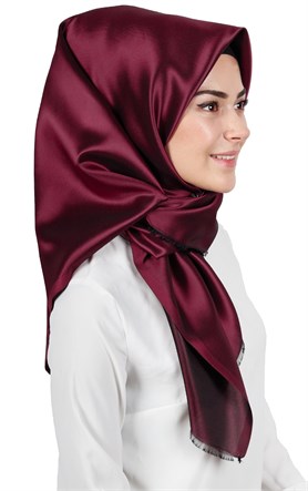Delux Tafta Eşarp 1000-1 Bordo