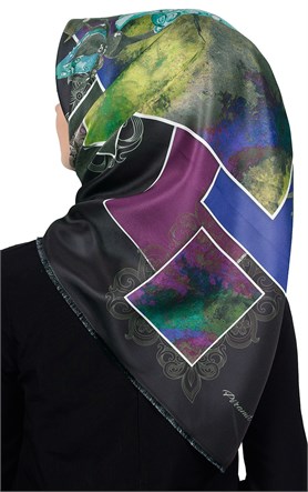 Piramit Tafta Dijital Eşarp 1918-5