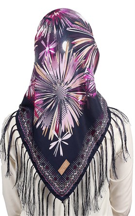 111-0020-03 PİRAMİT PÜSKÜLLÜ EŞARP