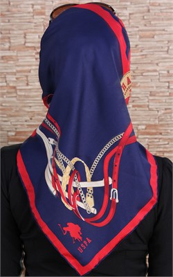 102-0008-03 U.S POLO ASSN EŞARP LACİVERT  KIRMIZI