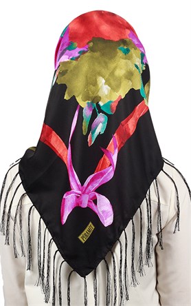 111-0018-03 PİRAMİT PÜSKÜLLÜ EŞARP