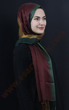 500-0001-08  ÇİFT YÖNLÜ İPEKSİ ŞAL 