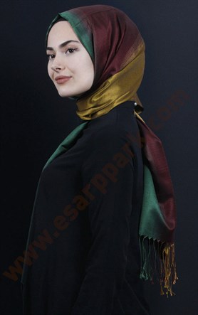 500-0001-08  ÇİFT YÖNLÜ İPEKSİ ŞAL 