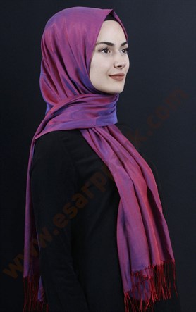 500-0001-10  ÇİFT YÖNLÜ İPEKSİ ŞAL 