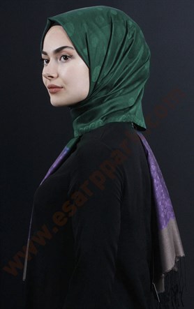 500-0001-16 ÇİFT YÖNLÜ İPEKSİ ŞAL GRİ