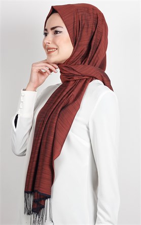 500-0002-02  ÇİFT YÖNLÜ İPEKSİ ŞAL 