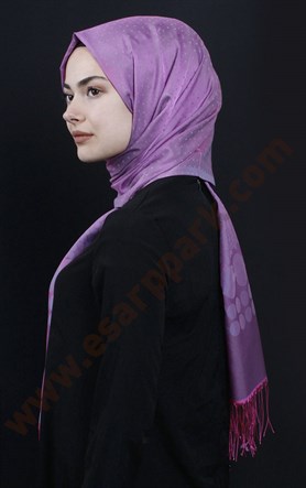 500-0002-06 ÇİFT YÖNLÜ İPEKSİ ŞAL PEMBE MAVİ