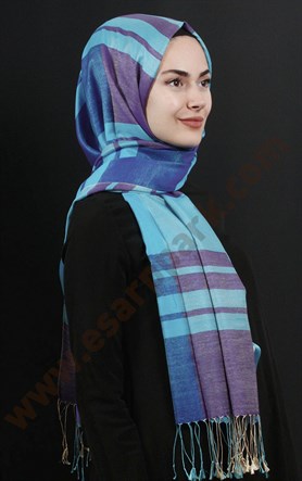 500-0013-32 ÇİFT YÖNLÜ İPEKSİ ŞAL