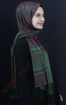 500-0013-36 ÇİFT YÖNLÜ İPEKSİ ŞAL