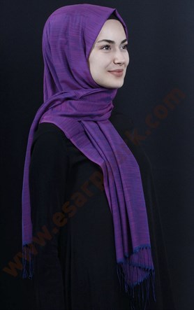 500-0013-42 ÇİFT YÖNLÜ İPEKSİ ŞAL