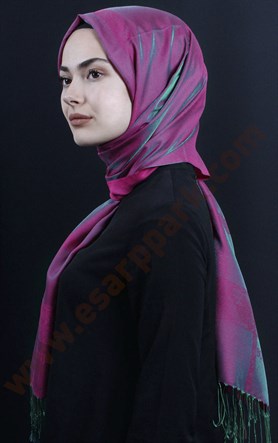 500-0013-44 ÇİFT YÖNLÜ İPEKSİ ŞAL