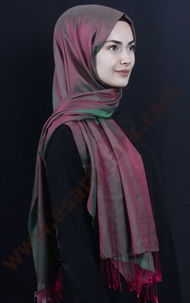 500-0015-31 ÇİFT YÖNLÜ İPEKSİ ŞAL