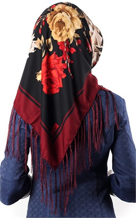 111-0012-12 PİRAMİT PÜSKÜLLÜ EŞARP