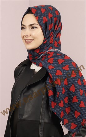 518-0016-04 YÜNLÜ ŞAL LACİVERT