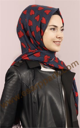 518-0016-04 YÜNLÜ ŞAL LACİVERT