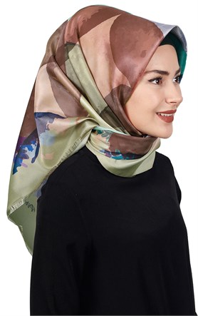 Piramit Tafta Dijital Eşarp 1914-7