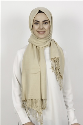 Kalın Paşmina Şal 520-0001-06 Krem