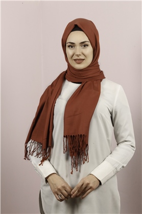 Kalın Paşmina Şal 520-0001-12 Kiremit