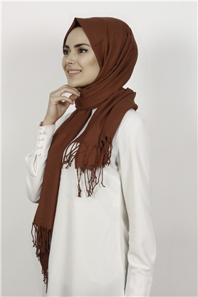 Kalın Paşmina Şal 520-0001-26 Taba