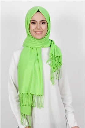 Kalın Paşmina Şal 520-0001-28 Açık Yeşil
