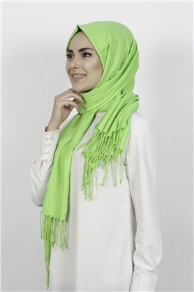 Kalın Paşmina Şal 520-0001-28 Açık Yeşil