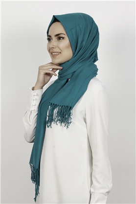 Kalın Paşmina Şal 520-0001-29 Turkuaz