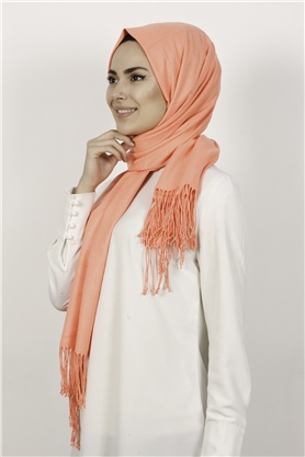 Kalın Paşmina Şal 520-0001-33 Somon