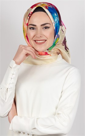 Piramit Tafta Dijital Eşarp 1921-11